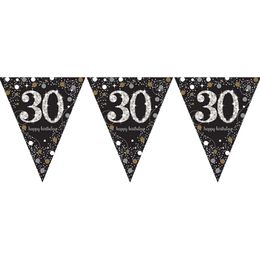 Vimpelgirlander 30 Gull/Sølv Glitter