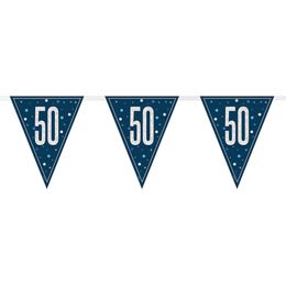 Vimpelgirlang 50 Blå/Silver