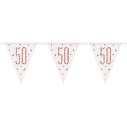 Vimpelgirlang 50 Vit/Roséguld