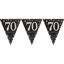 Vimpelgirlang 70 Guld/Silver Glitter