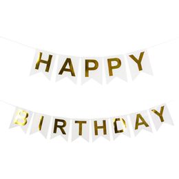 Vimpelgirlang Happy Birthday Vit