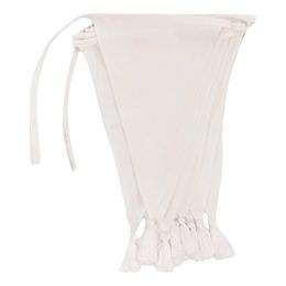 Bildspel - Vimpelgirlang i Tyg Vit