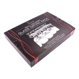 Bildspel - Väggmonterat Vinglasrack Krom