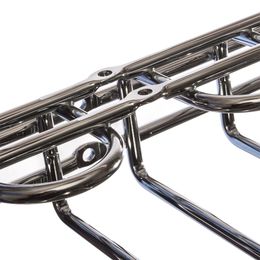 Bildspel - Väggmonterat Vinglasrack Krom