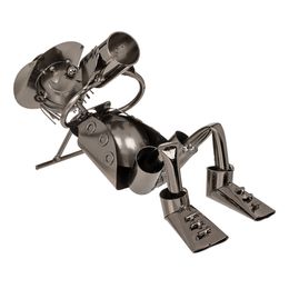 Bildspel - Vinhållare i Metall Drickande Man