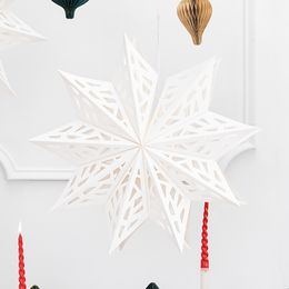 Diaesitys - Valkoinen Joulutähti Pahvia