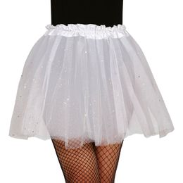 Hvid Tylnederdel med Glitter