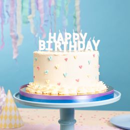 Bildspel - Vita Tårtljus Happy Birthday