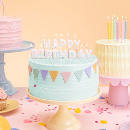 Bildspel - Vita Tårtljus Happy Birthday