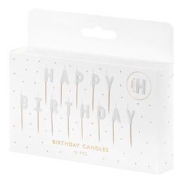 Bildspel - Vita Tårtljus Happy Birthday