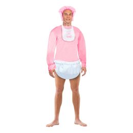 Vuxen Bebis Rosa Maskeraddräkt