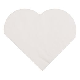 Vita Servetter Hjärtformade
