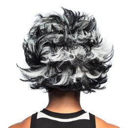 Bildspel - Wild Wanda Svart/Vit Peruk