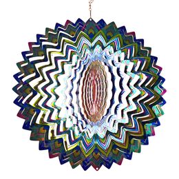 Wind Spinner i Metall Mandala Blå