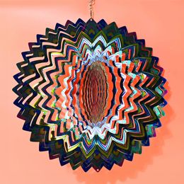 Bildspel - Wind Spinner i Metall Mandala Blå