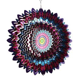 Wind Spinner i Metall Påfågel Rosa