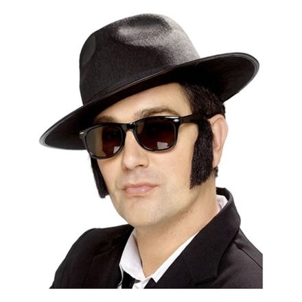 ILOVEFANCYDRESS Costume Completo Costume Blues Brothers Uomo - Cravatta, Occhiali, Cappello, Per Serate A Tema Anni 80 SUN 68 Costume - Foto 2