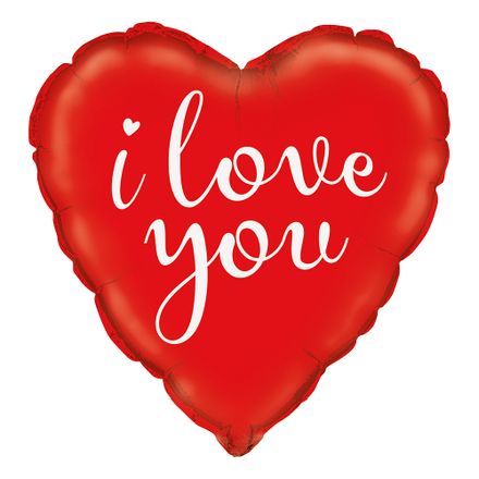 I Love You Hjärta 3D Heliumballong 55x50cm