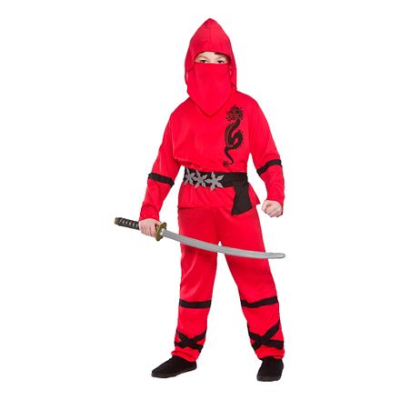 Ulempe systematisk Føde Rød Ninja Kostume | Partykungen