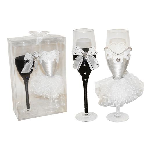 Champagneglas Bröllops Klädsel