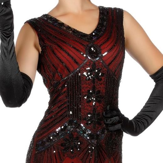 Charlston Klänning Dazzle Flapper Strl 14/16