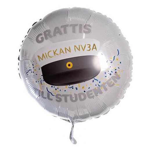 Folieballong No1 Studentballong Penna med helium