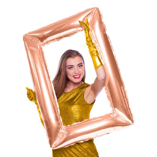 Folieballong Girl roséguld 77x70cm main image 0