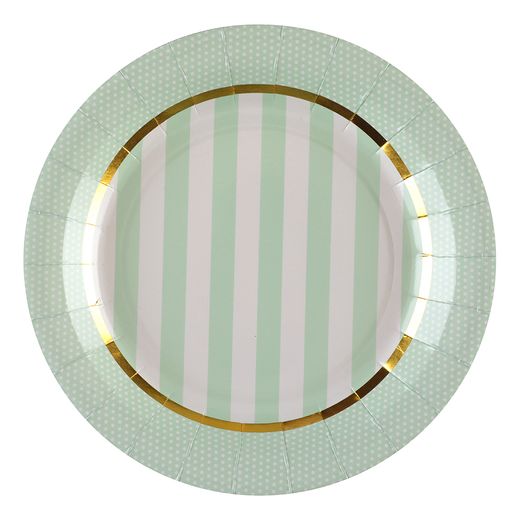 Papperstallrikar Babyshower Ljusblå 8-pack 21,9cm