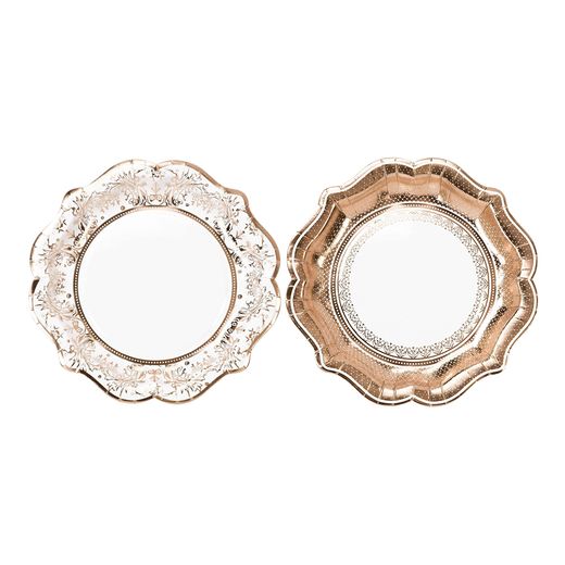 Papperstallrikar Guld Dop Kors 8-pack 21,9 cm main image 0