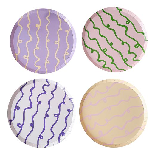Papperstallrikar Pastell Blå, 10-pack 18cm main image 1