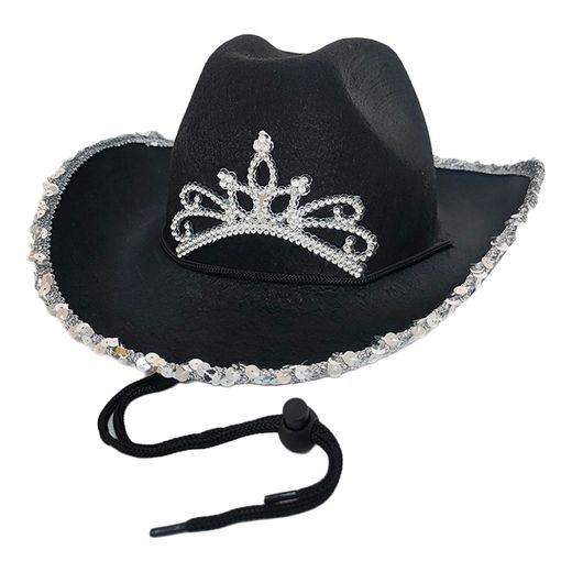 Vit Cowboyhatt med text 