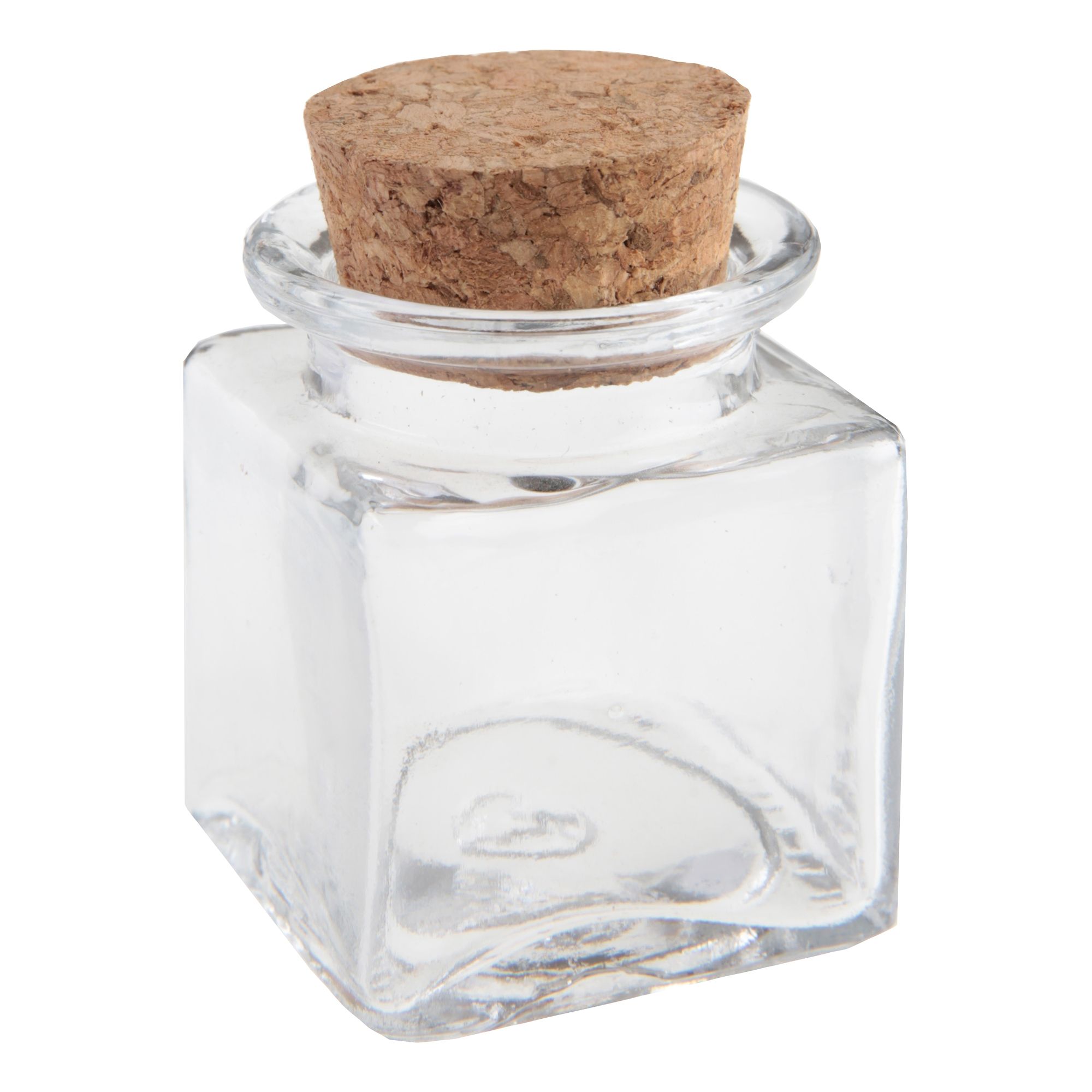 Glass jar with cork lid
