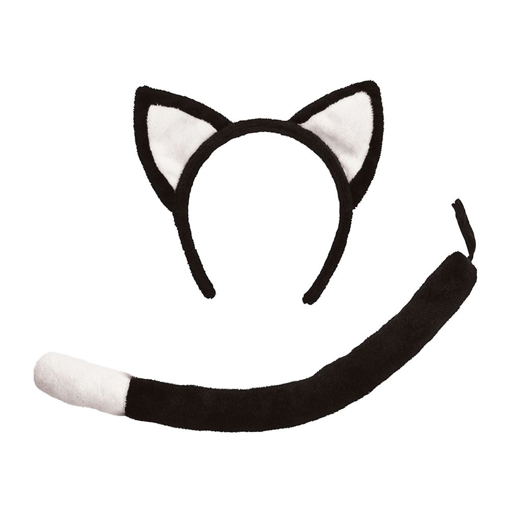 Black white cat accessories