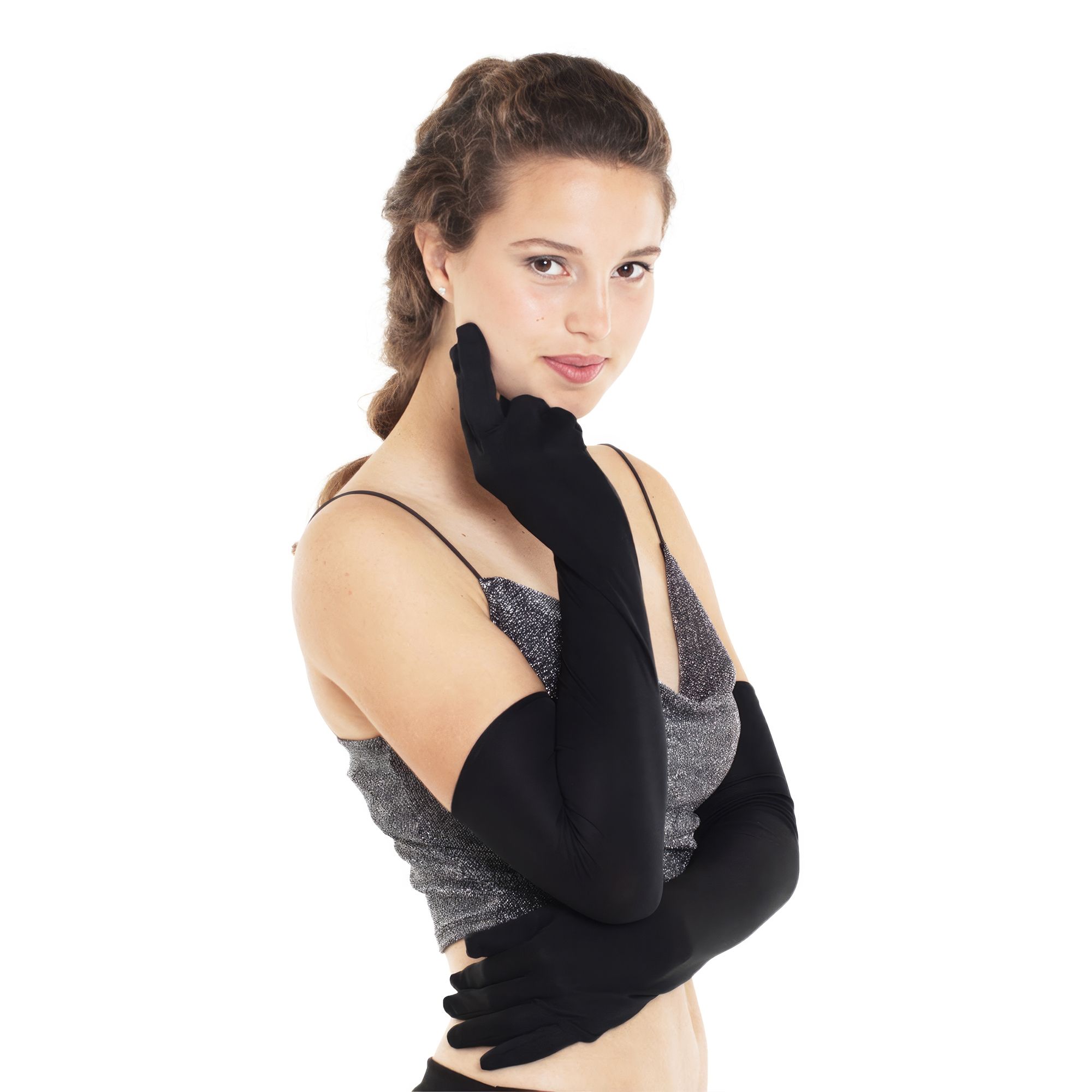 Black long gloves