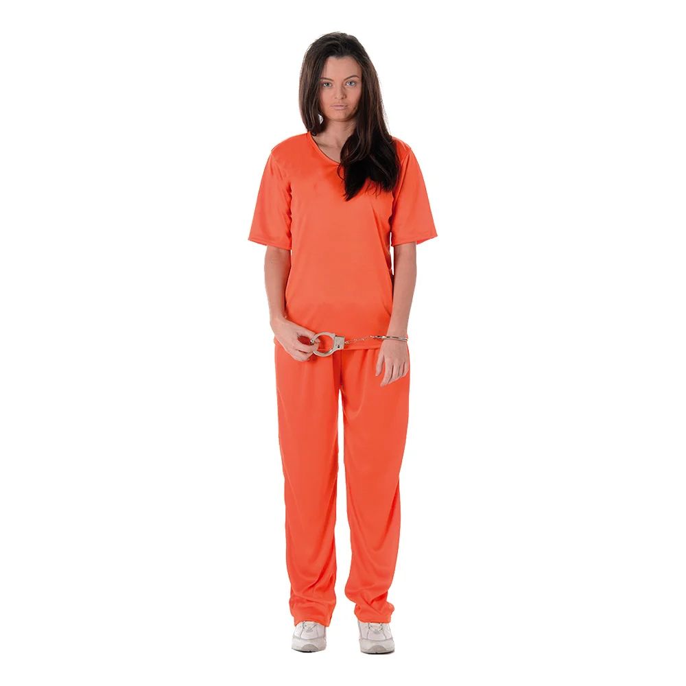 Orange female prisoner costume