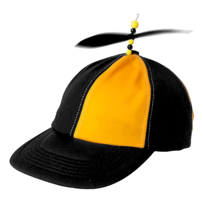 Propellerkeps Svart/Gul