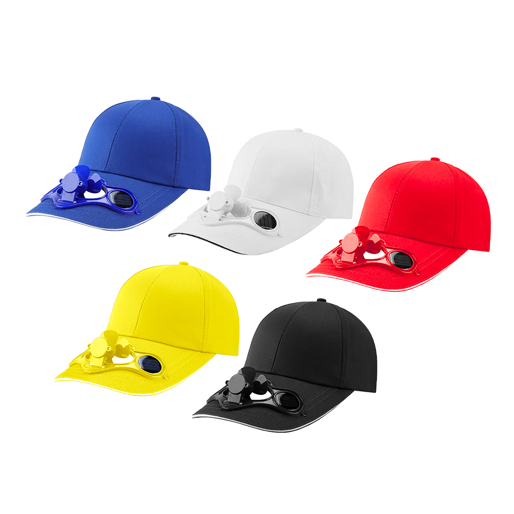 Keps med Solcellsdriven Fläkt